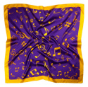 AN-019 Large Silk Scarf with Sheet Music, 85x85 cm(1)