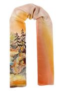 SZ-226 Hand-painted silk scarf, 135x30 cm (2)