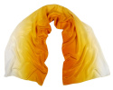 Small Yellow and white silk scarf, hand shaded, 170x45cm (2)