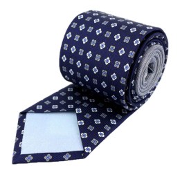 Navy silk tie with diamonds - MILANO