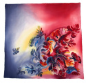 AM-424 Hand-painted silk scarf, 90x90cm (2)