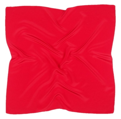 Jedwabna apaszka męska pod szyję czerwona, 67x67cm