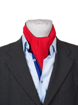 Men's silk neckerchief red, 67x67cm
