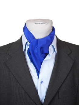 Men's silk neckscarf blue, 67x67cm