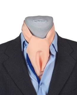Men's apricot silk neckerchief, 67x67cm