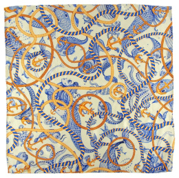 AD7-024 Silk Scarf Printed with pattern, 65x65cm
