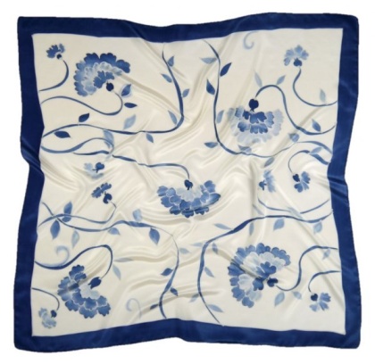 Hand-painted silk scarf, 70x70 cm AM7-455