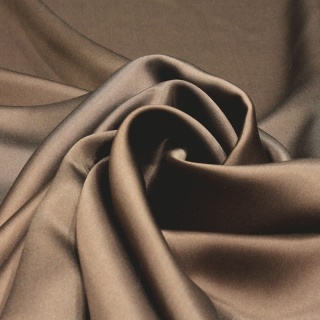 Dark brown silk satin scarf, 55x55cm AS5-009