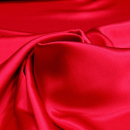 Red silk satin scarf, 55x55cm