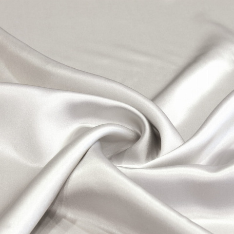 Light gray silk satin scarf, 90x90cm