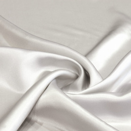 Light gray silk satin scarf, 70x70cm