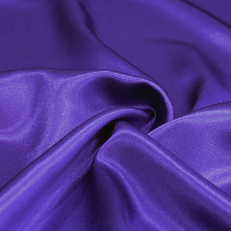 Cobalt silk satin scarf, 70x70cm