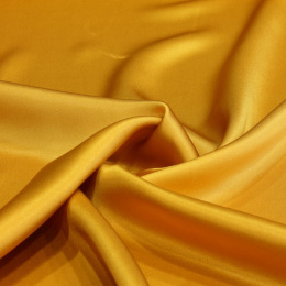 Golden silk satin scarf, 55x55cm