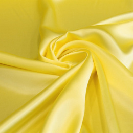 Yellow silk satin scarf, 55x55cm