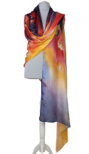 SZM-054 Hand-painted silk scarf, 250x90 cm (1)