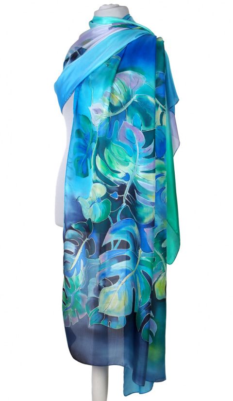 SZM-049 Hand-painted silk scarf, 250x90 cm (3)