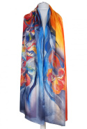 SZM-059 Hand-painted silk scarf, 250x90 cm (2)