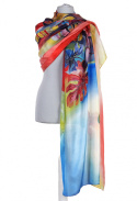SZM-055 Hand-painted silk scarf, 250x90 cm (1)