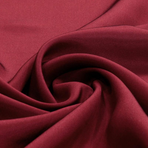 Bordowy jedwabny szal krepa 180x45cm SZK-302