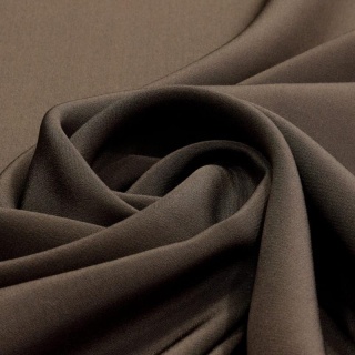 Ciemnobrązowy jedwabny szal krepa 180x45 cm SZK-208