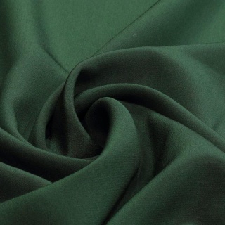 Ciemnozielony Jedwabny Szal Krepa, 180x41cm