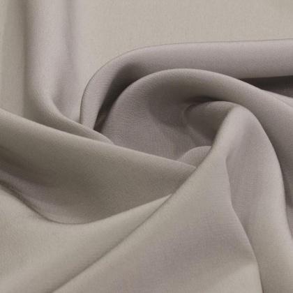 Szaro-kamienny jedwabny szal krepa 180x45 cm SZK-235