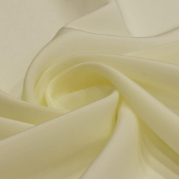 Cream Crepe Silk Scarf, 170x45cm