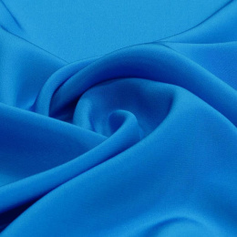 The azure-blue Crepe Silk Scarf, 170x45cm