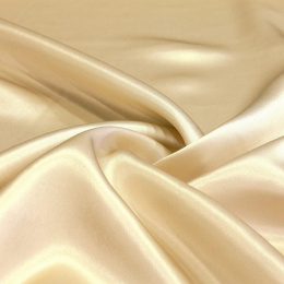 Light beige silk satin scarf, 90x90cm