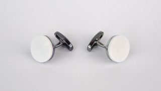 SP-824 Spinki do mankietów Białe