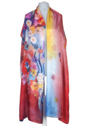 SZM-072 Hand-painted silk scarf, 250x90 cm(2)