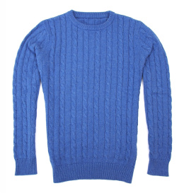ST-001 Blue round neck sweater.