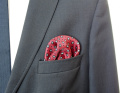 PJ-144 Silk Pocket Square with a Pattern