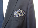 PJ-150 Silk Pocket Square with a Pattern(1)