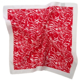 OUTLET-PM-019 Biało-Czerwona Poszetka z Mikrofibry