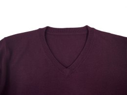 ST-010 Men's Sweater Burgundy Merino Wool