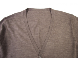 ST-012 Men's Sweater Dark Beige Merino Wool