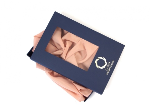 SZK 341 Czerwony Jedwabny Szal Krepa,140x25cm(6)