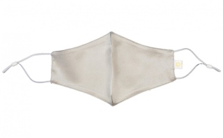 Hypoallergenic Silk Protective Face Mask - Silver Grey
