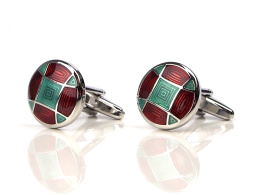 Avant-garde cufflinks with stained glass motif