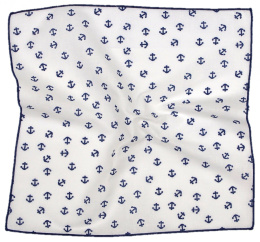PB-2 Cotton Pocket Square with a Printed Pattern.