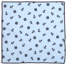 PB-1 Cotton Pocket Square with a Printed Pattern.