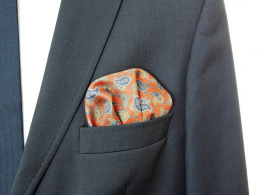 PJ-177 Silk Pocket Square with a Pattern