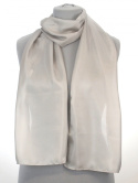 SZK-360 Light Gray Habotai silk scarf, 180x30 cm(1)