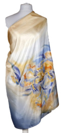 SZM-005 Hand-painted silk scarf, 250x90 cm(2)