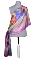 SZM-022 Hand-painted silk scarf, 250x90 cm(1)