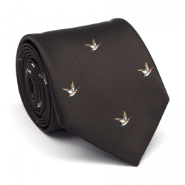 Brown tie for a hunter - wild duck