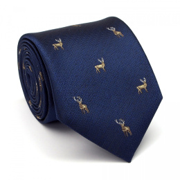 Navy Tie for the Hunter with a Deer