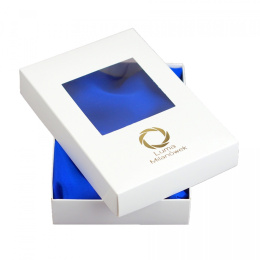 Geschenkverpackung mit Logo - weiß