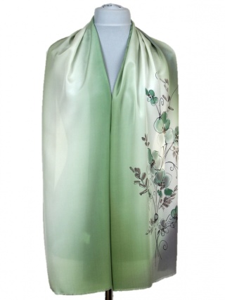 SZ-408 Hand Painted Silk Scarf, 170x45cm